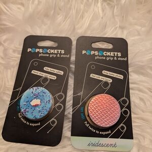 PopSocket Phone Grip & Stand - Blue and Pink Iridescent NWT